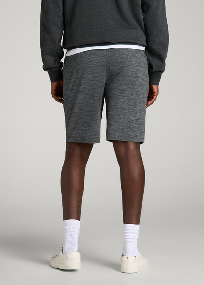 Weekender Stretch Lounge Shorts for Tall Men in Charcoal Mix