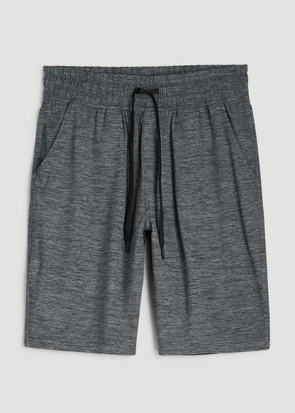 Weekender Stretch Lounge Shorts for Tall Men in Charcoal Mix