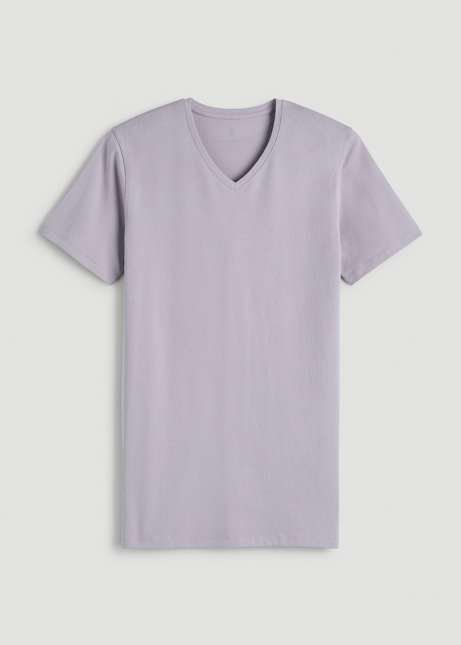 The Essential Slim Fit V-Neck Tee for Tall Men in Dusty Lilac
