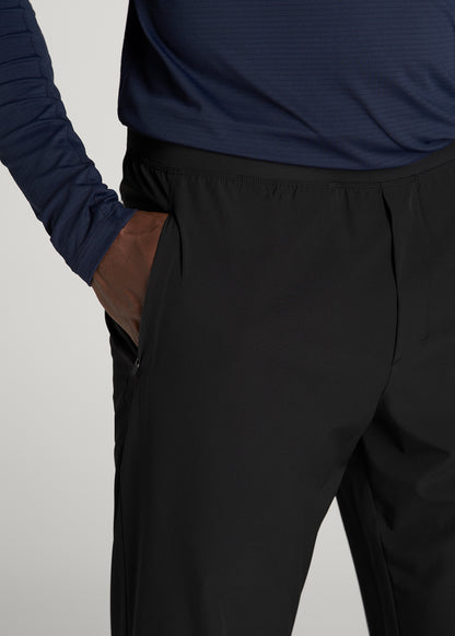 Featherweight Straight Leg Track Pant for Tall Men in Black