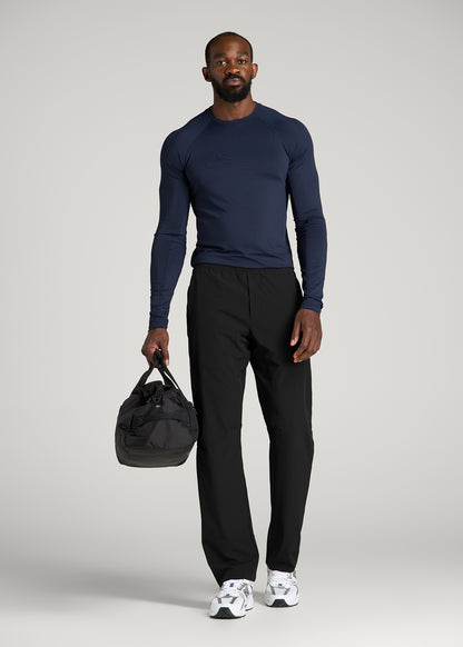 Featherweight Straight Leg Track Pant for Tall Men in Black
