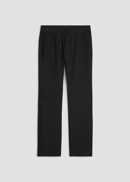 Featherweight Straight Leg Track Pant for Tall Men in Black