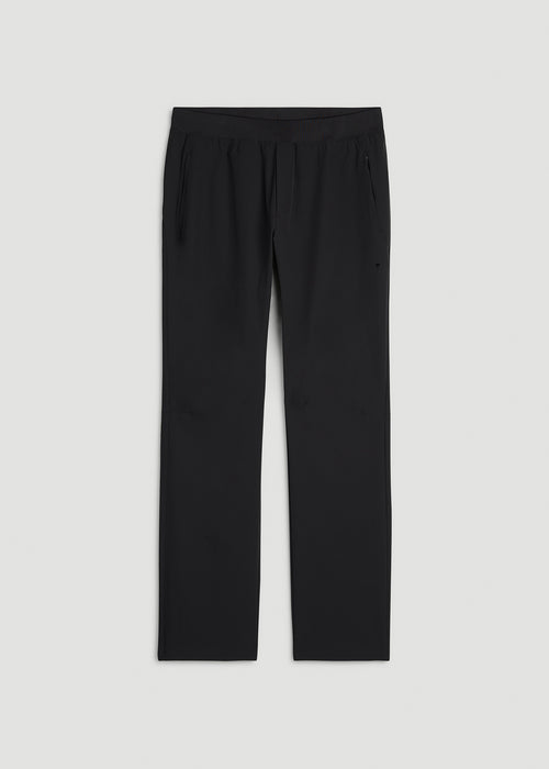 Featherweight Straight Leg Track Pant for Tall Men in Black