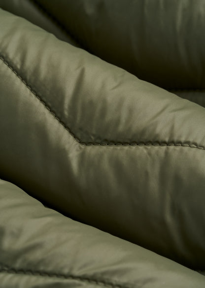 Packable Puffer Jacket for Tall Men in Olive