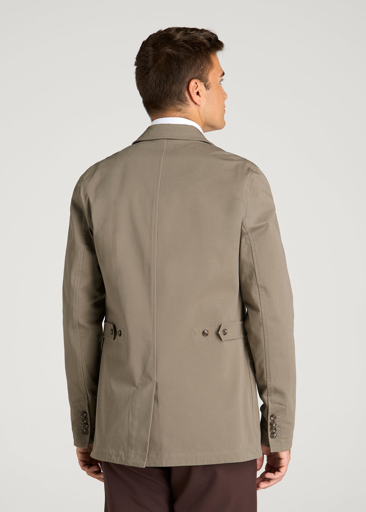 Stretch Commuter Chino Sport Coat for Tall Men in Dusty Khaki