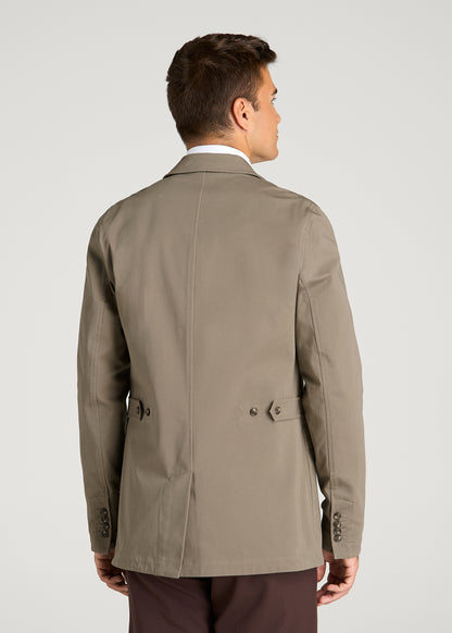 Stretch Commuter Chino Sport Coat for Tall Men in Dusty Khaki