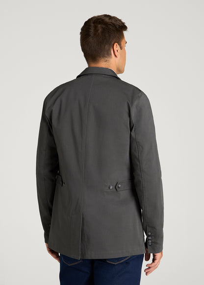 Stretch Commuter Chino Sport Coat for Tall Men in Slate