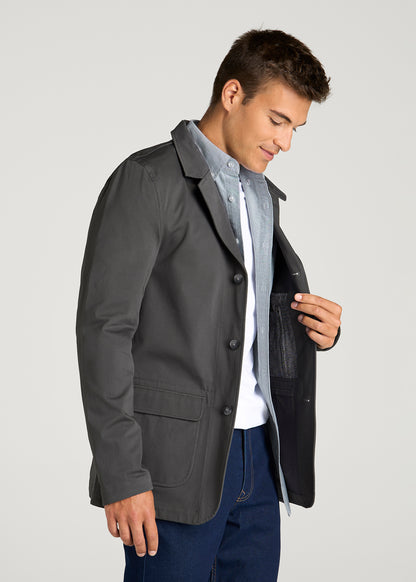 Stretch Commuter Chino Sport Coat for Tall Men in Slate