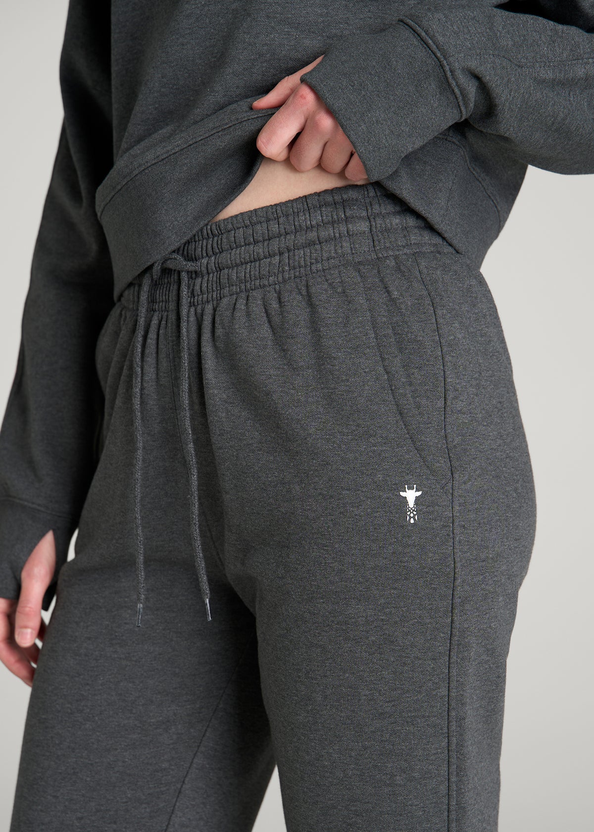 Core Motion Slim Fit Sweatpants for Tall Women in Charcoal Mix