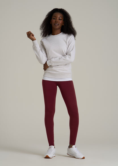 Cotton Leggings for Tall Women in Tawny Port