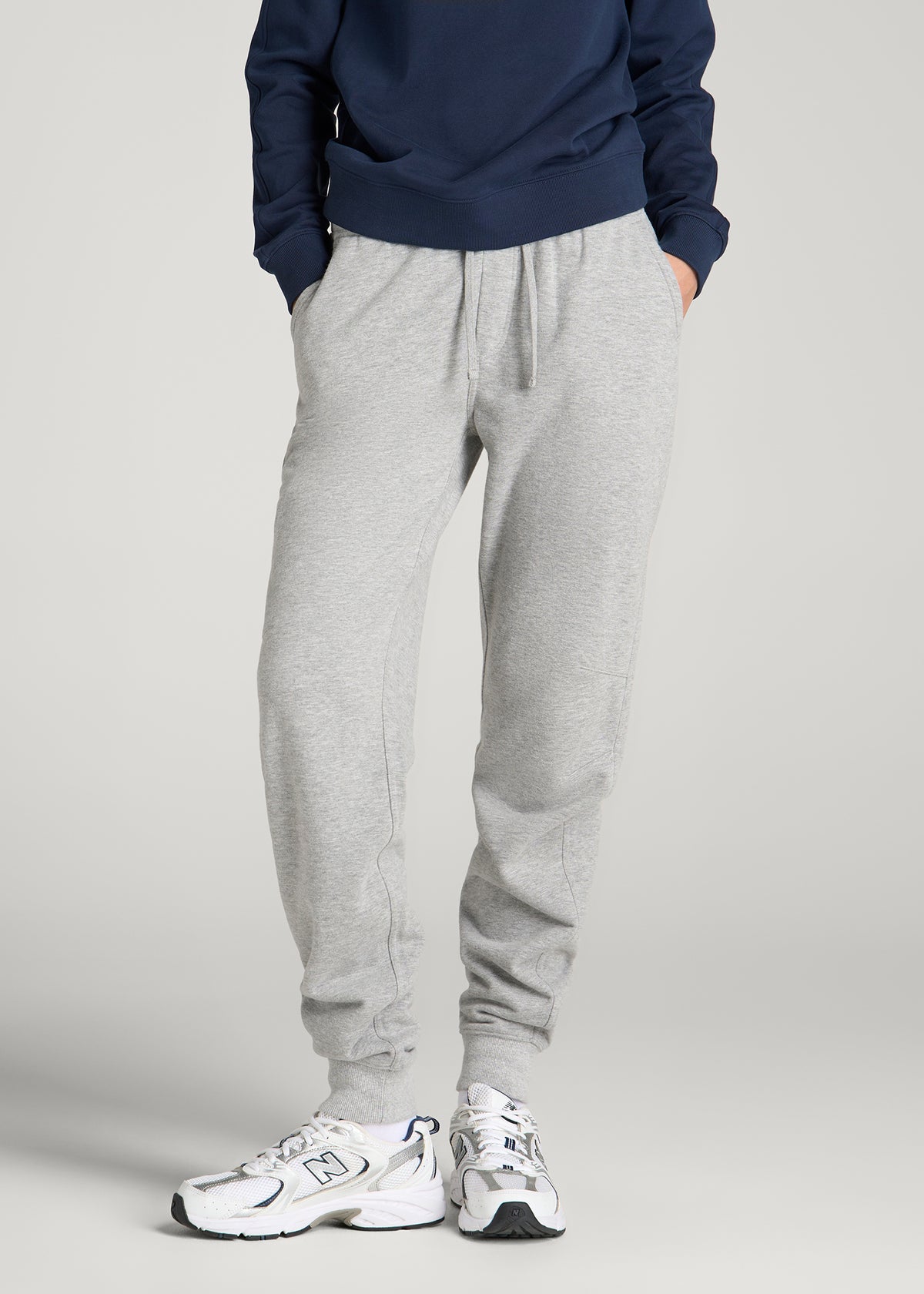 Everyday French Terry Jogger for Tall Women in Grey Mix