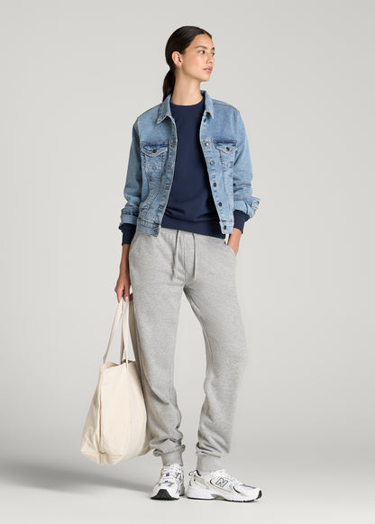 Everyday French Terry Jogger for Tall Women in Grey Mix