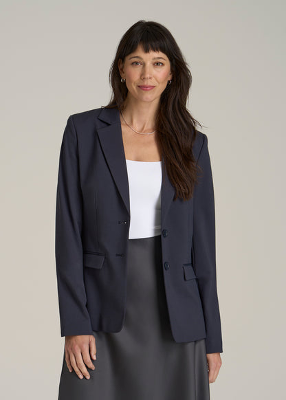 SLIM-FIT Two Button Blazer for Tall Women in Navy