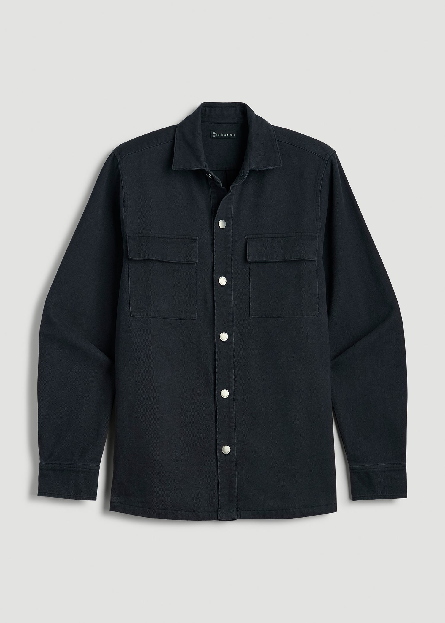 Casual Twill Shirt Jacket for Tall Men in Evening Blue XL / Extra Tall / Evening Blue Casual Twill Shirt Jacket for Tall Men in Evening Blue XL / Extra Tall / Evening Blue