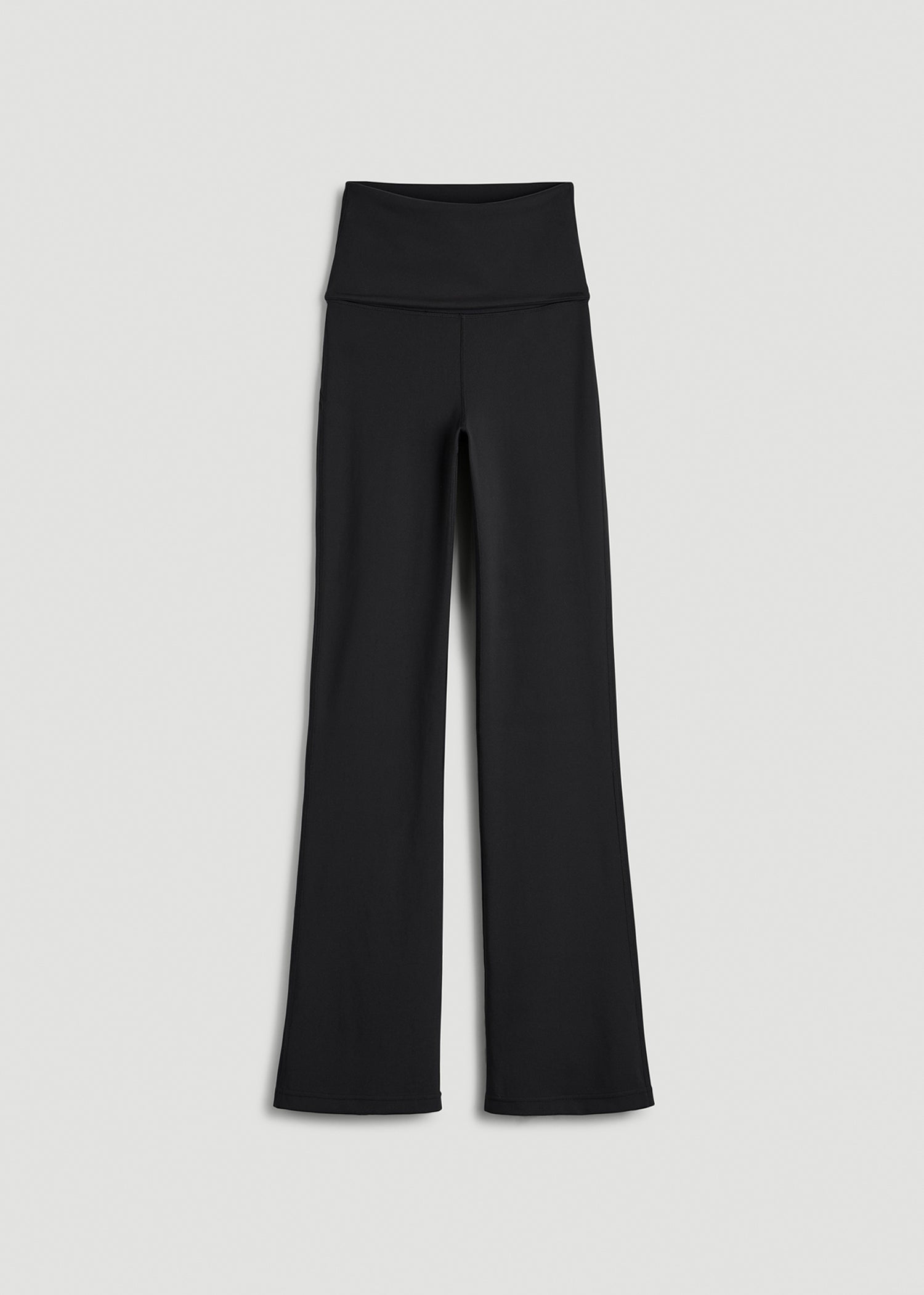 Balance Fold-over Flare Legging for Tall Women in Black