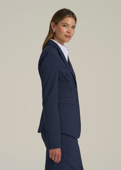 Freedom Flex Two-Button Slim-Fit Blazer for Tall Women in Navy
