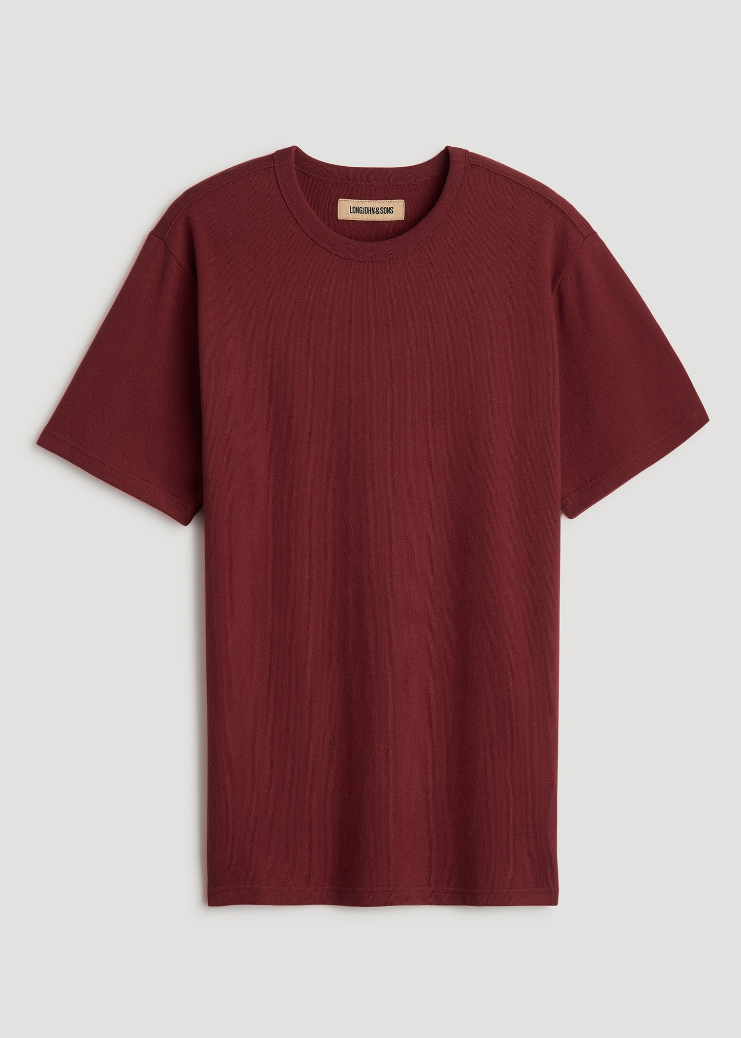 LJ&S Heavyweight RELAXED-FIT Tall Tee in Sumac Red