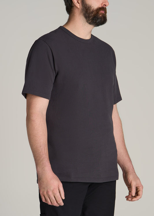 LJ&S Heavyweight RELAXED-FIT Tall Tee in Vintage Gunmetal Grey