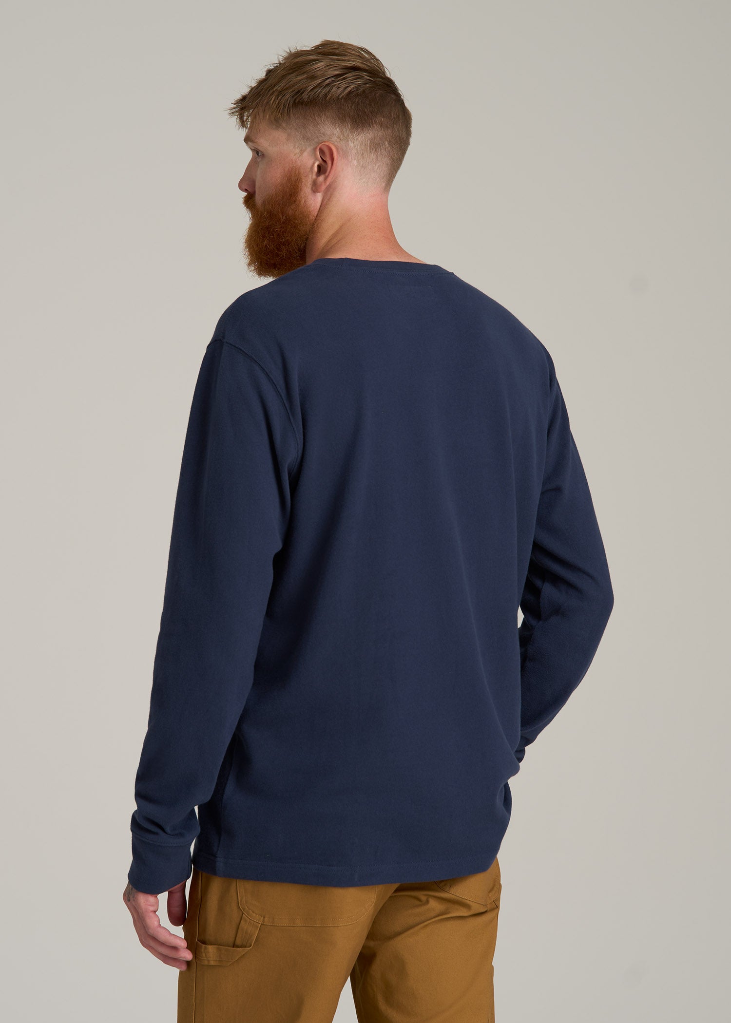 LJ&S Long Sleeve Workwear Pocket Tall Men's Tee | American Tall