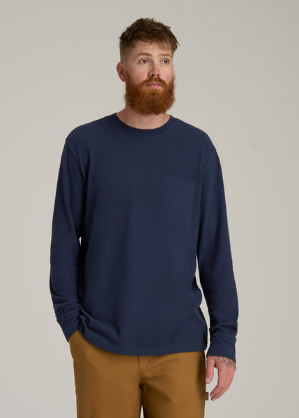 トップス everyone long sleeve tee navy Men's Navy Double-faced Long Sleeve Tee | Lifewear | PEdALED