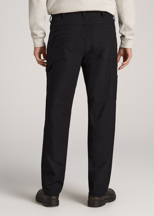 LJ&S Stretch Canvas REGULAR-FIT Carpenter's Pants for Tall Men in Black