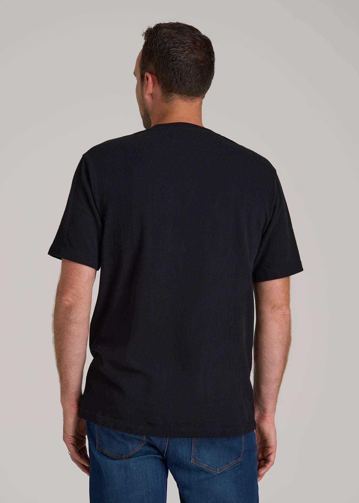 LJ&S Workwear Pocket T-Shirt for Tall Men in Black
