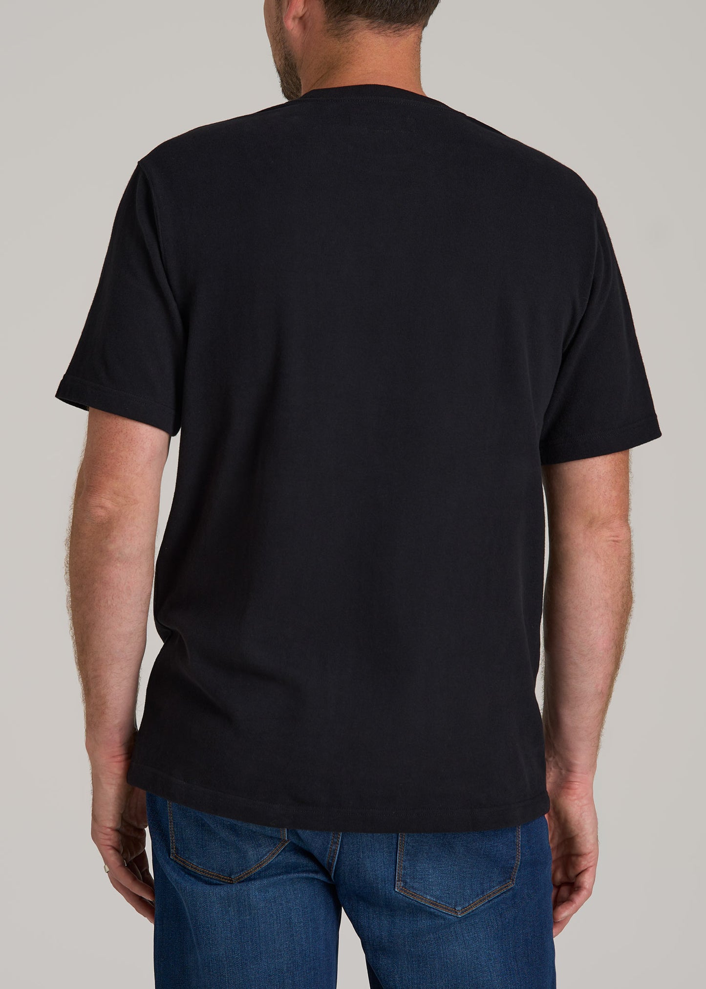 LJ&S Workwear Pocket T-Shirt for Tall Men in Black