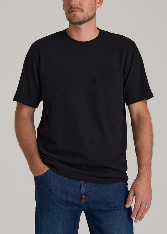 LJ&S Workwear Pocket T-Shirt for Tall Men in Black