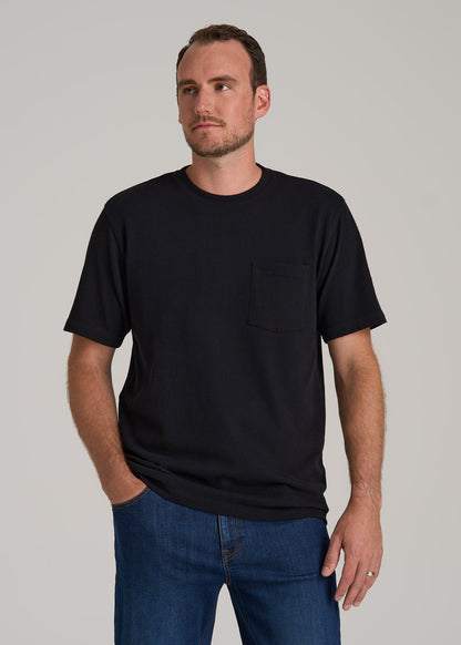 LJ&S Workwear Pocket T-Shirt for Tall Men in Black
