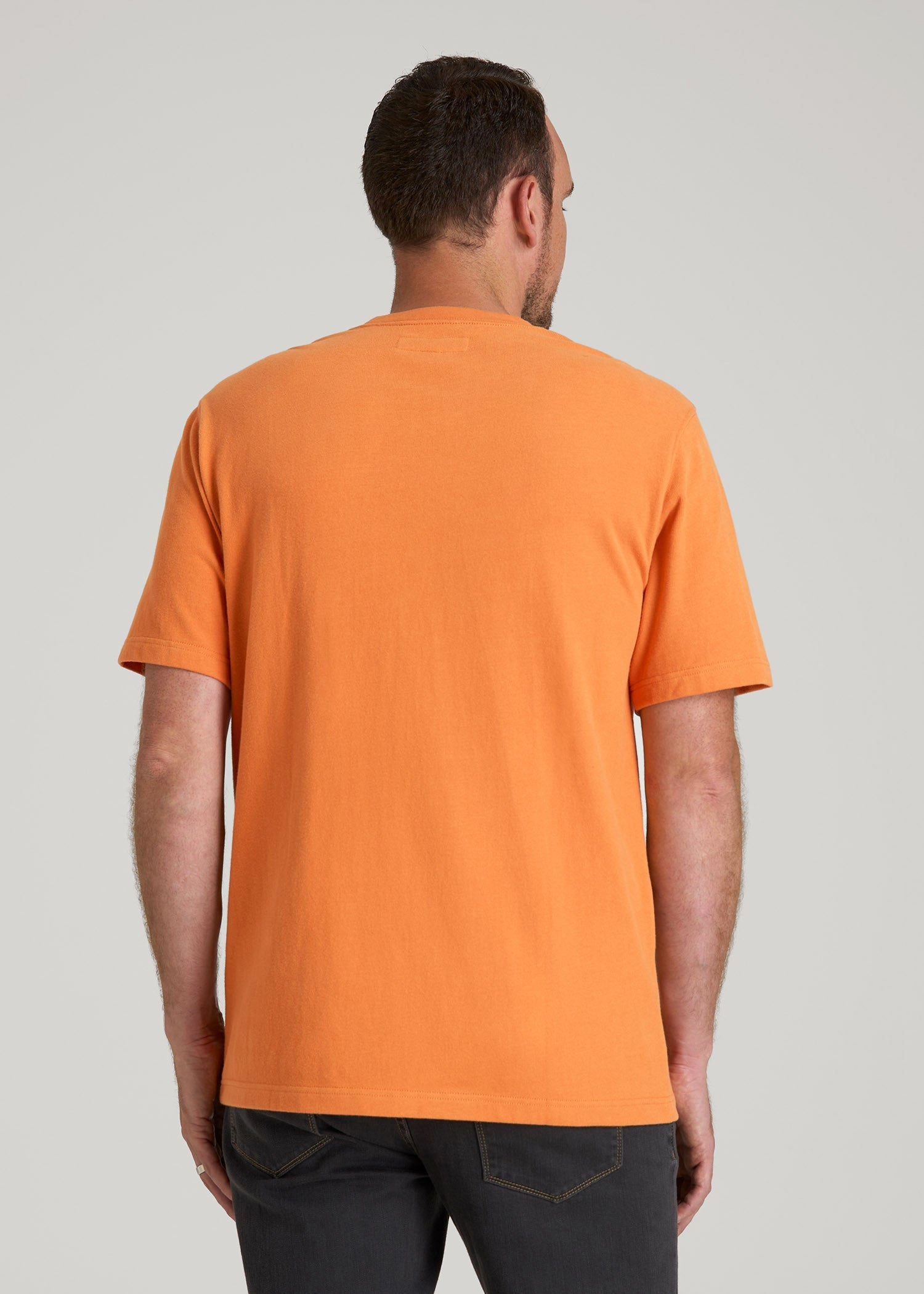 LJ&S Workwear Pocket T-Shirt for Tall Men in Marmalade