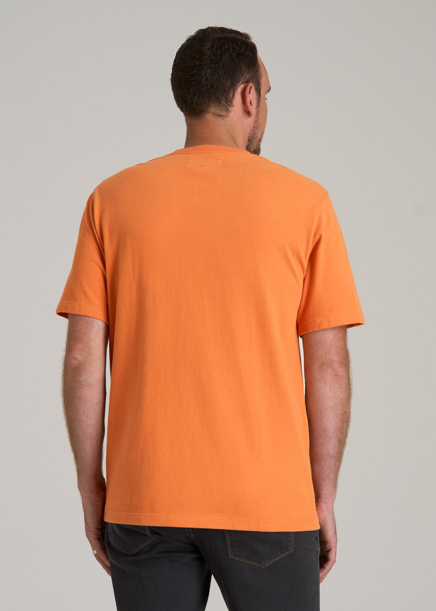 LJ&S Workwear Pocket T-Shirt for Tall Men in Marmalade