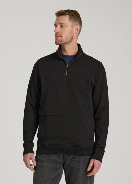 Jolly Jumper Classic (Black) ジャンパー LJ&S Mens Tall French Terry Quarter Zip Pullover Vintage Black
