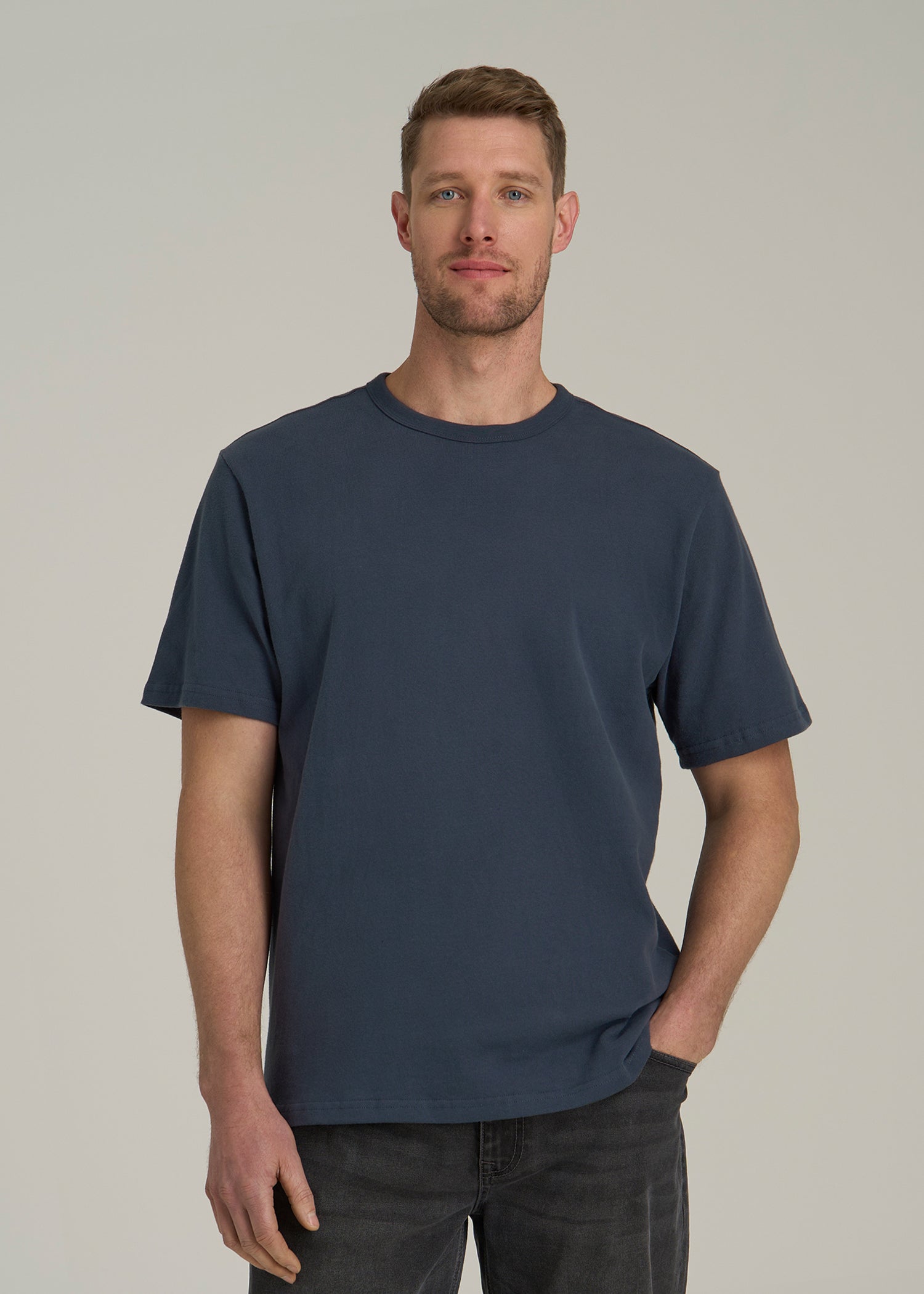 ミュージシャン SHADE Vintage TEE Navy L size Men's Tall Heavyweight Tee Vintage Midnight Navy | American Tall