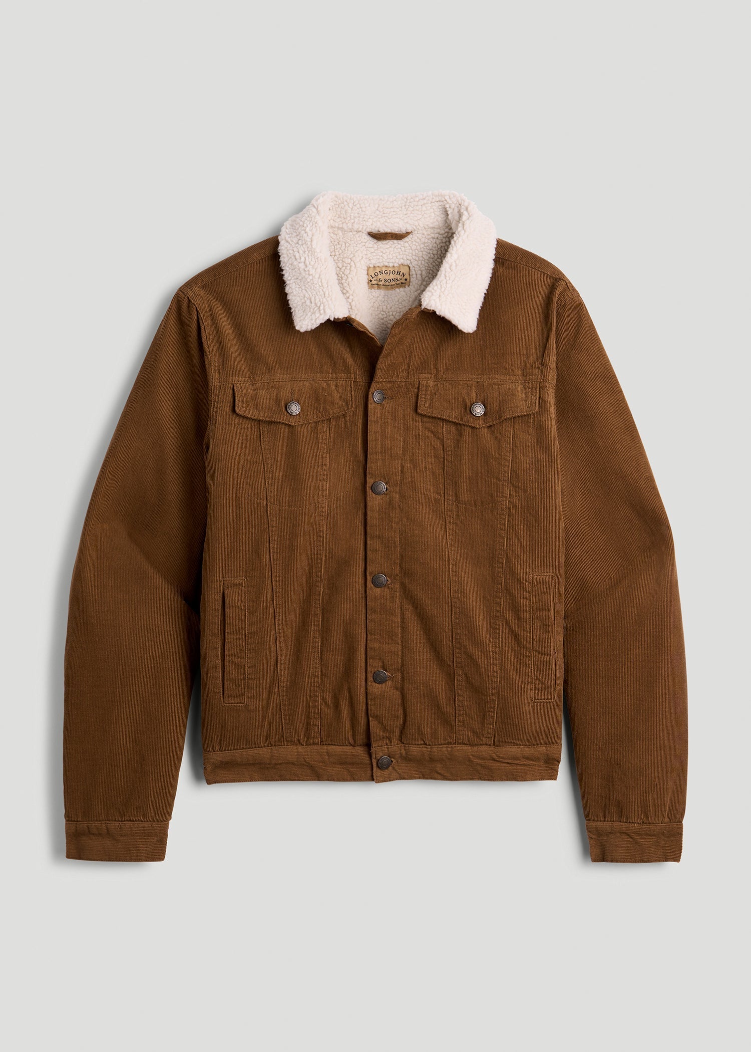 LJ&S Sherpa Corduroy Trucker Men's Tall Jacket | American Tall
