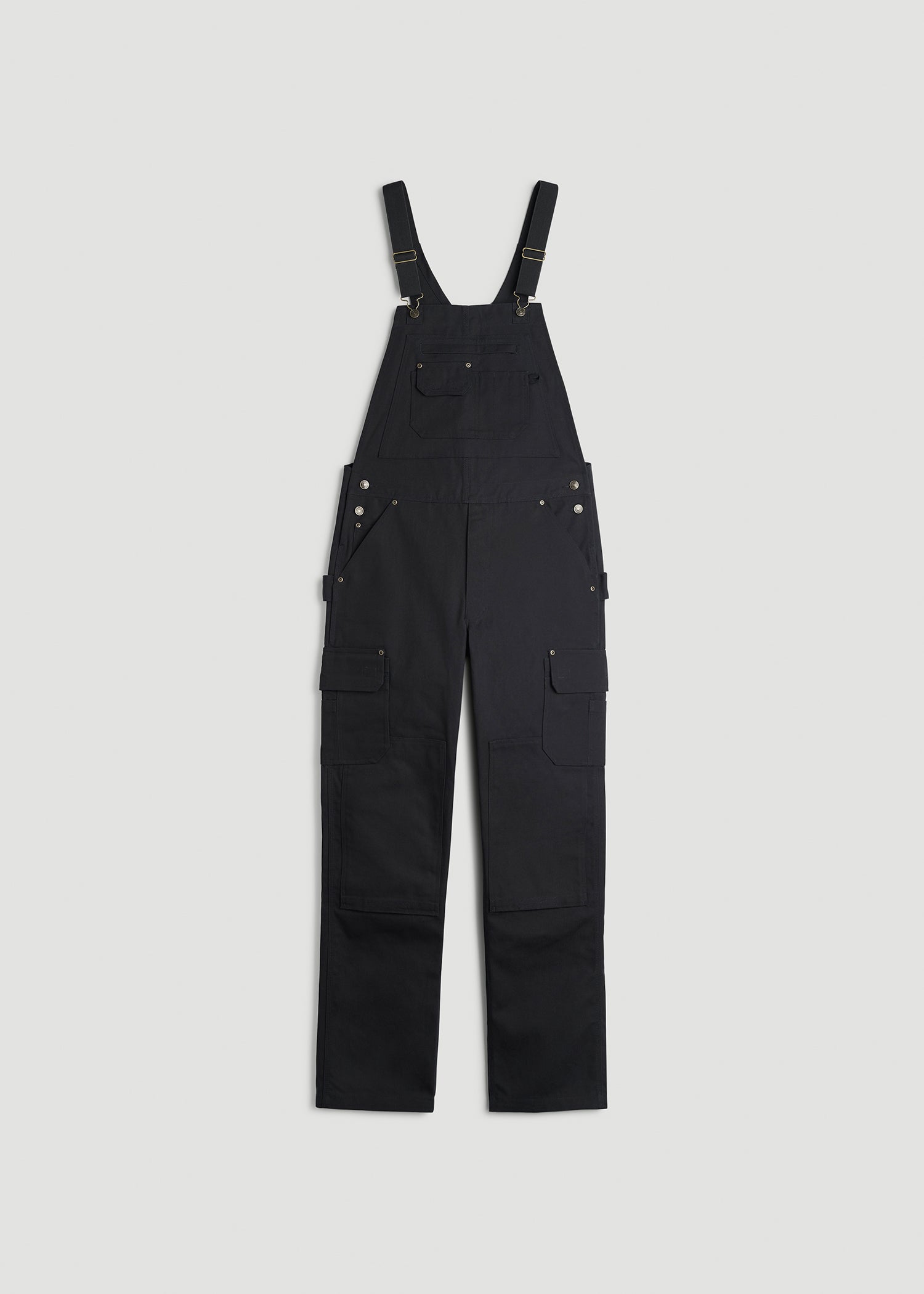 LJ&S Canvas Bib Overalls for Tall Men in Black
