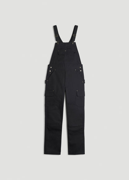 LJ&S Canvas Bib Overalls for Tall Men in Black