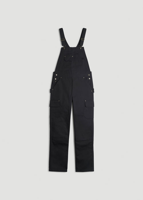 LJ&S Canvas Bib Overalls for Tall Men in Black