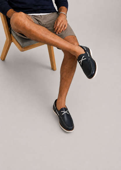 Boat Shoe for Tall Men in Navy