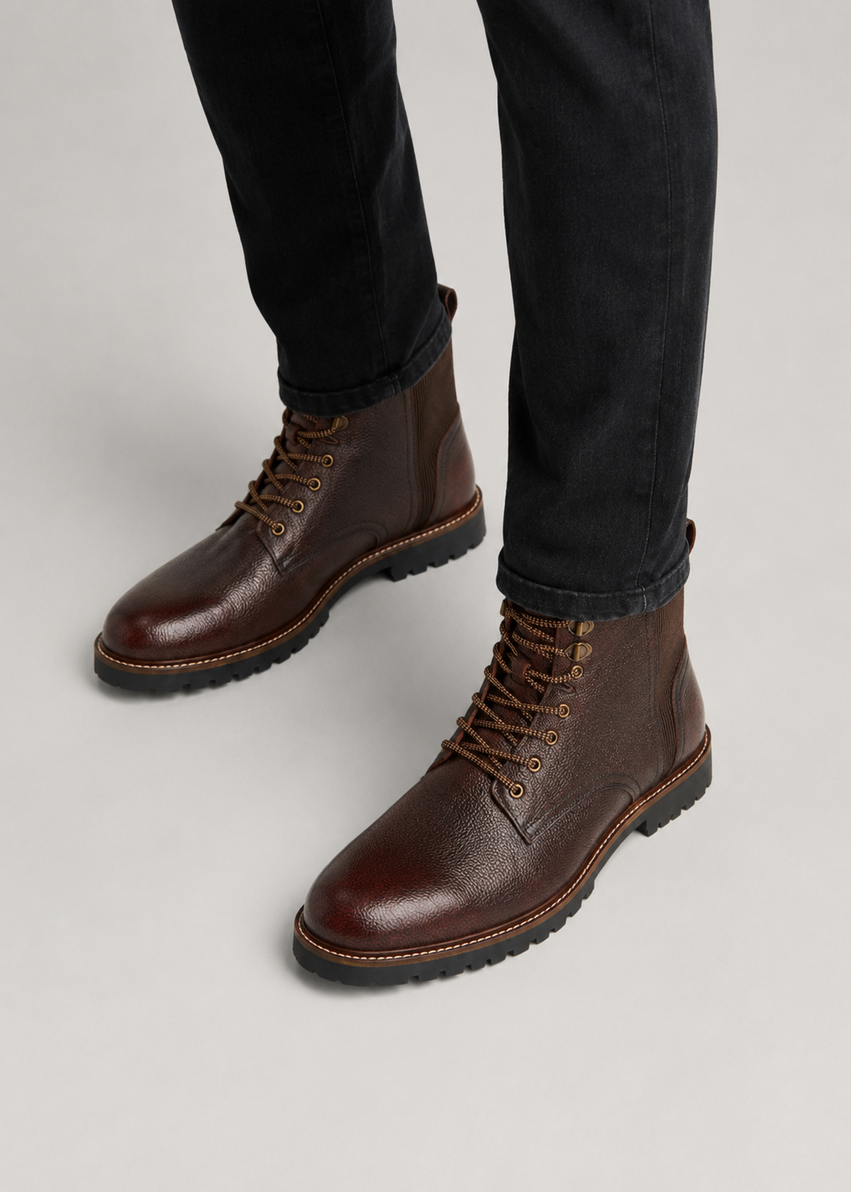 mens brown lace up dress boots Pebbled Leather Lace-Up for Tall Men Select your size:M colorgrp-49775 To be eligible for Evening Party Dresses for