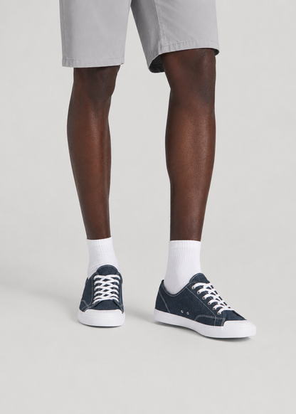 Vulcanized Sneaker for Tall Men in Navy Blue