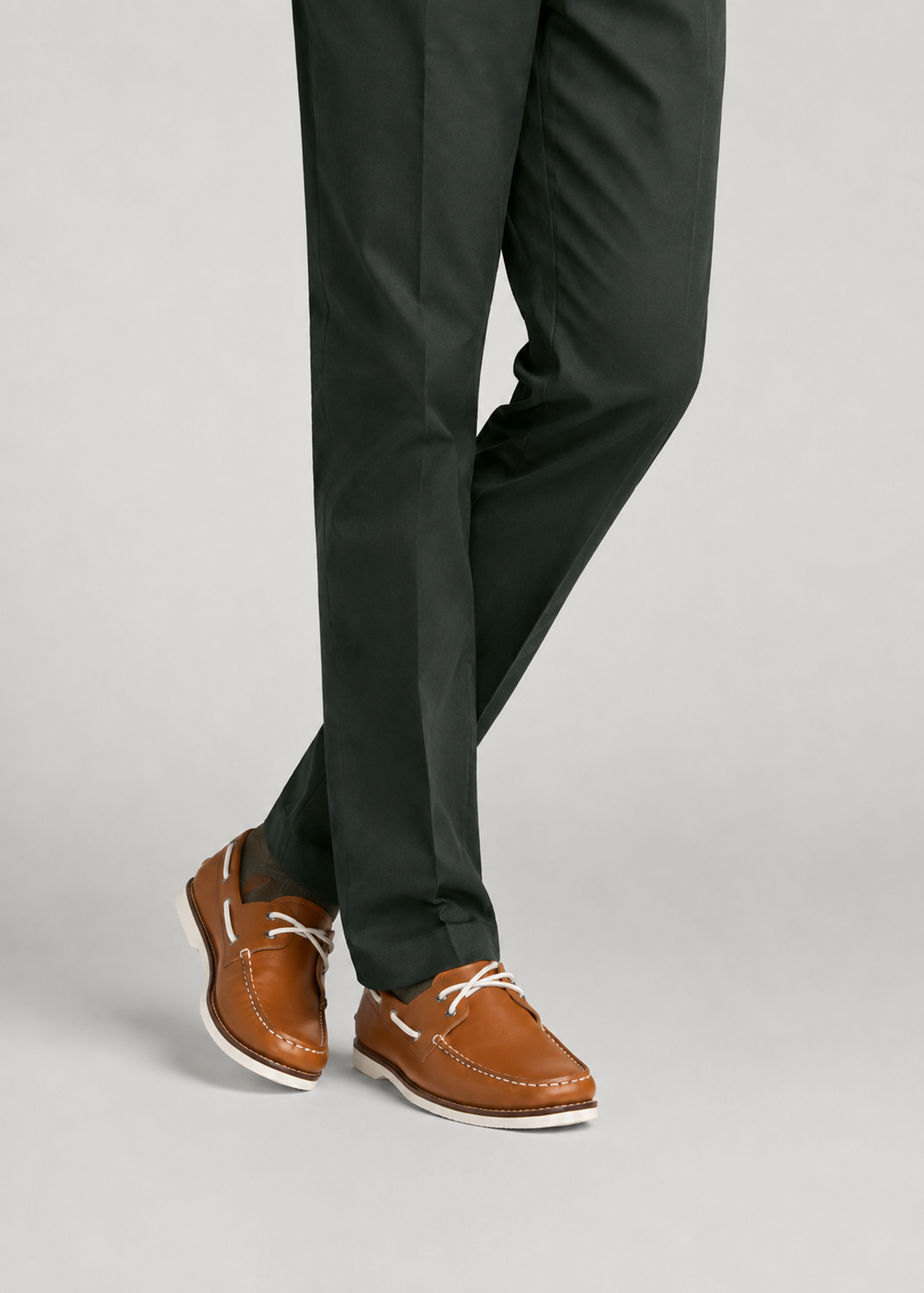 Boat Shoe for Tall Men in Beige
