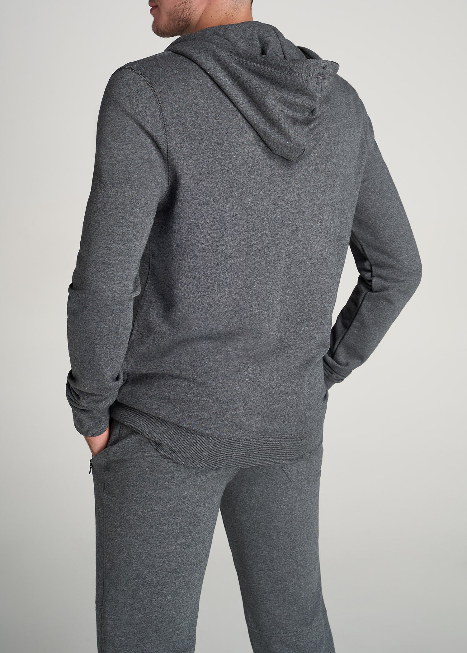 CHARCOAL Utility v-neck hoodie and joggers set