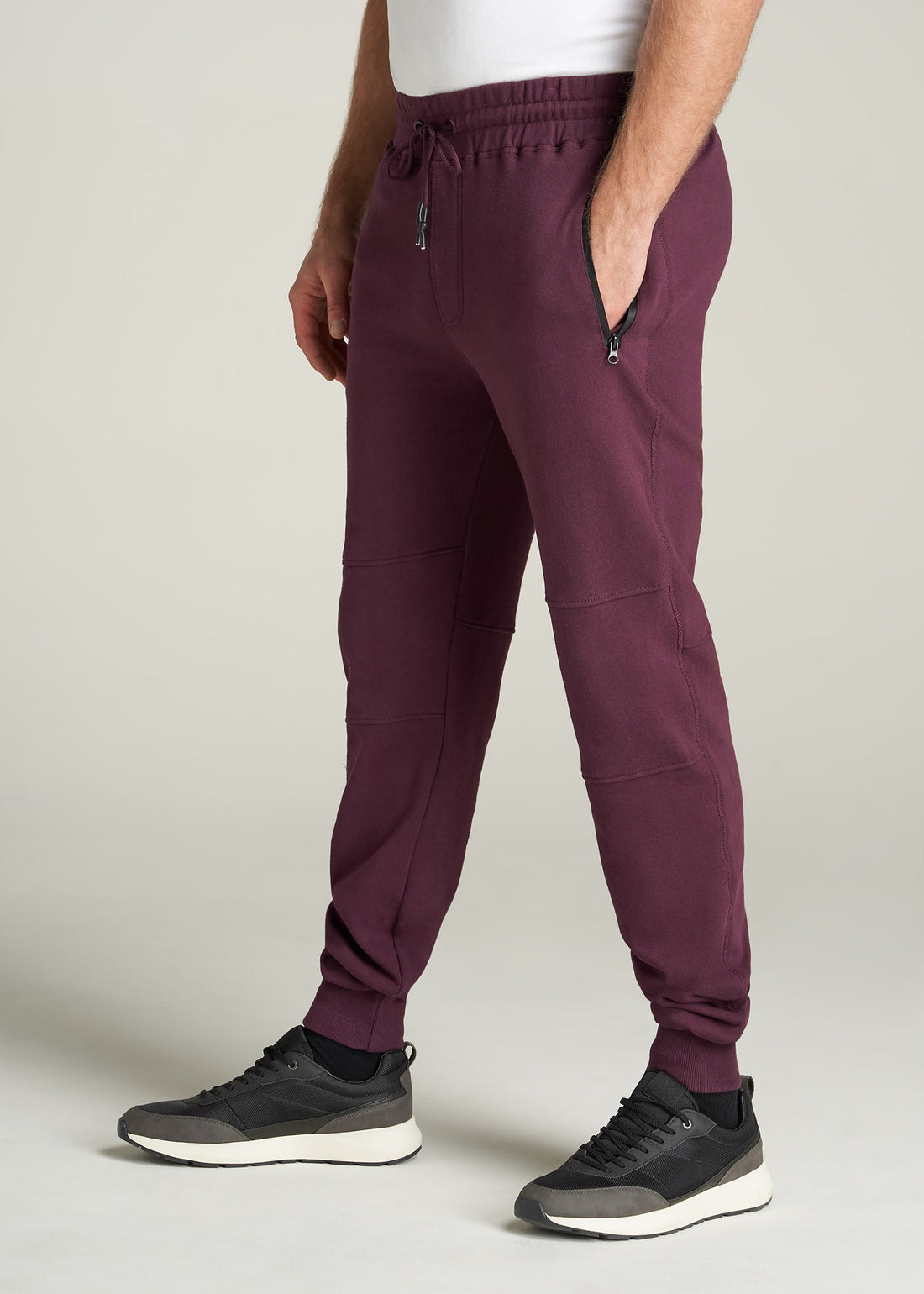 Wearever French Terry Men's Tall Joggers Maroon | American Tall