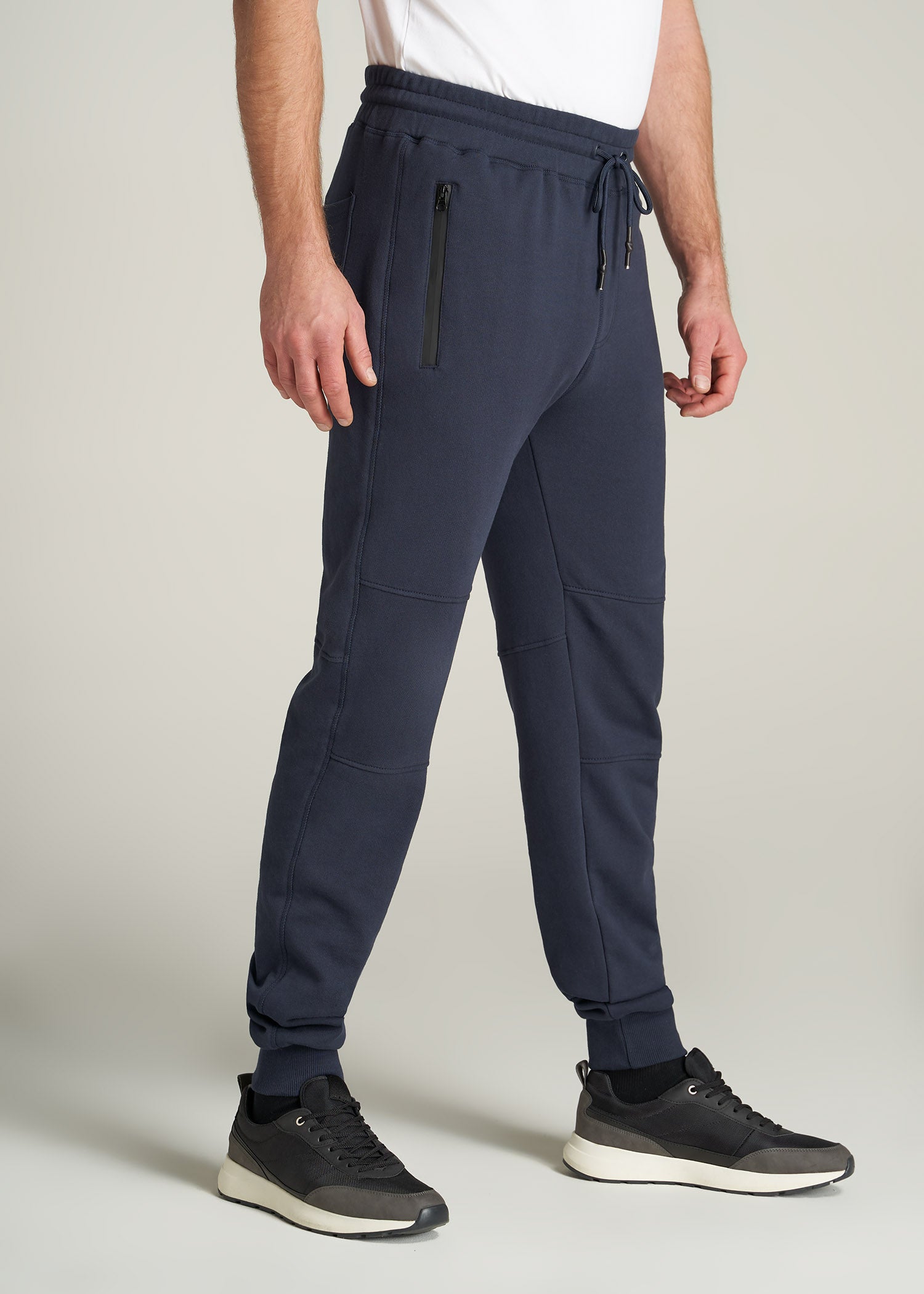 Wearever Fleece Open-Bottom Sweatpants for Tall Men in Navy