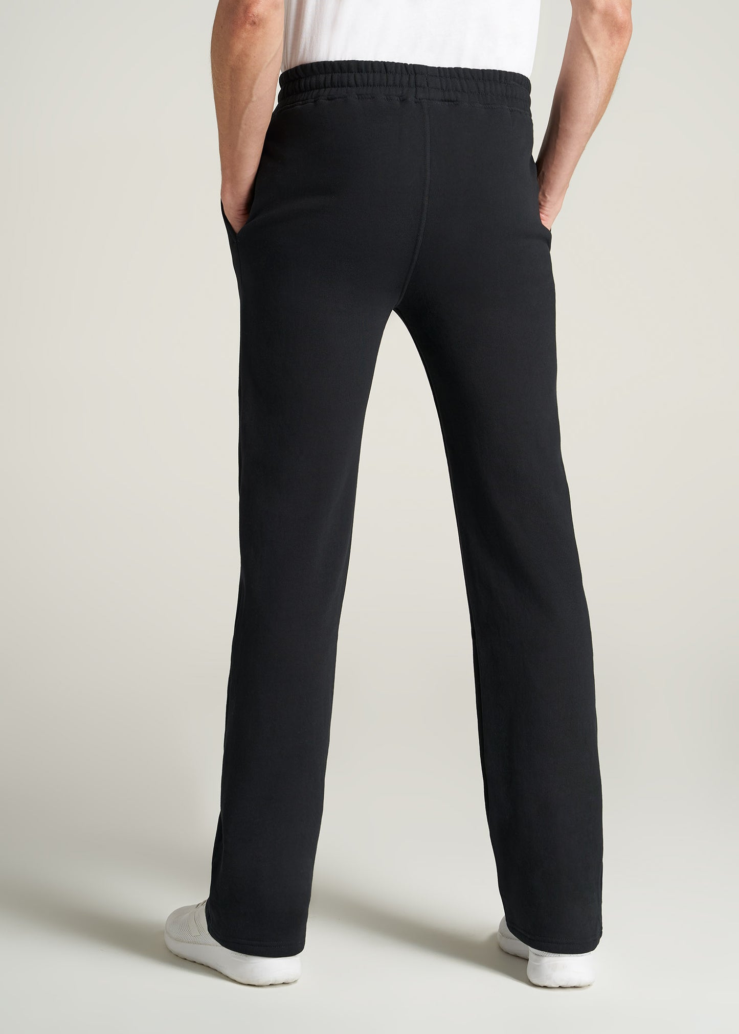 Wearever Fleece Elastic-Bottom Sweatpants for Tall Men in Grey Mix