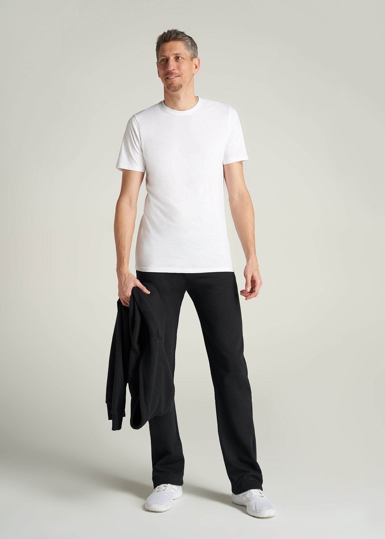 Wearever Fleece Open-Bottom Sweatpants for Tall Women in Black
