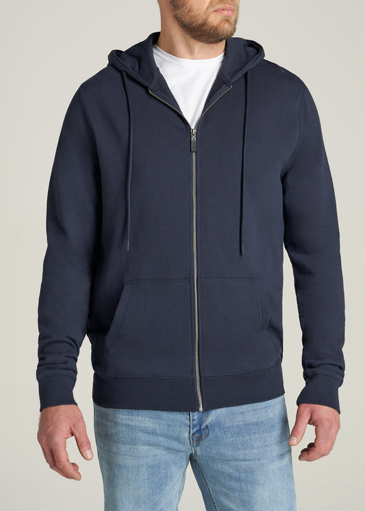    American-Tall-Men-8020-FrenchTerry-FullZip-Hoodie-Navy-front