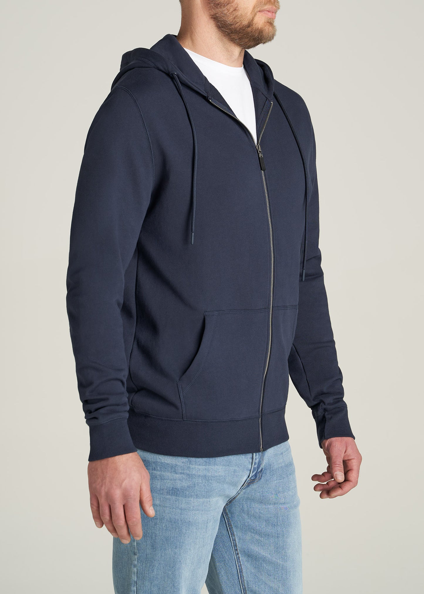    American-Tall-Men-8020-FrenchTerry-FullZip-Hoodie-Navy-side