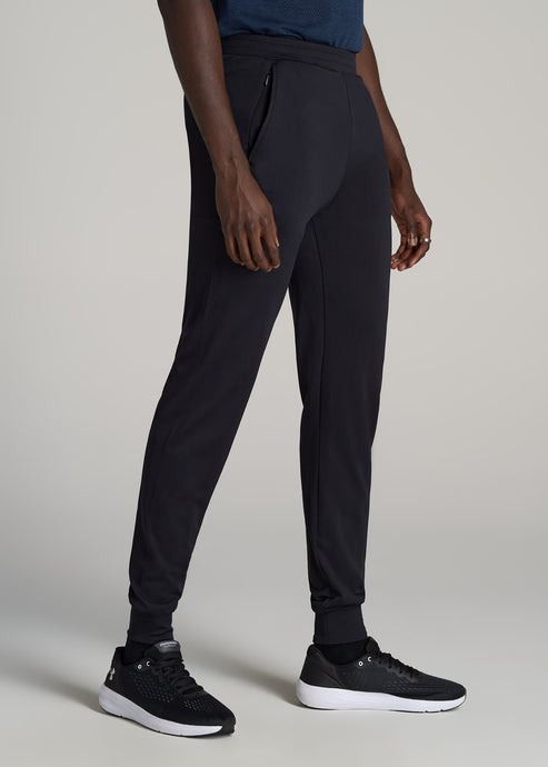 Tall Men Joggers: Tall Tech Engineered Black Jogger | American Tall