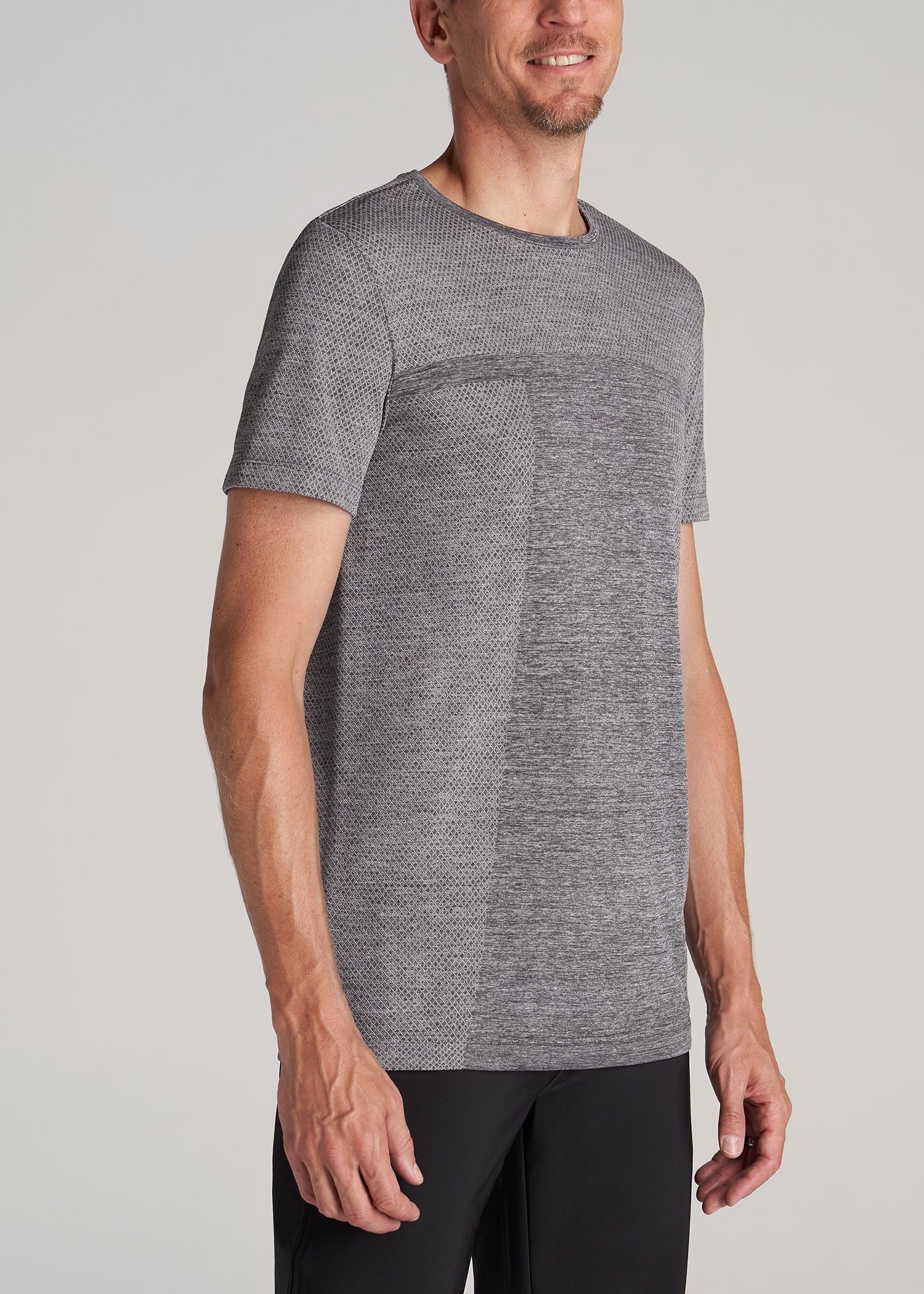     American-Tall-Men-AT-Performance-Short-Sleeve-Jersey-Athletic-Crewneck-Engineered-Tee-Grey-Mix-side
